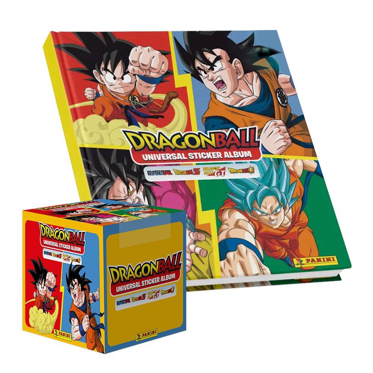 PANINI - Dragon Ball Universal, 1 Álbum Tapa Dura + 1 Cajita (50 Sobres)