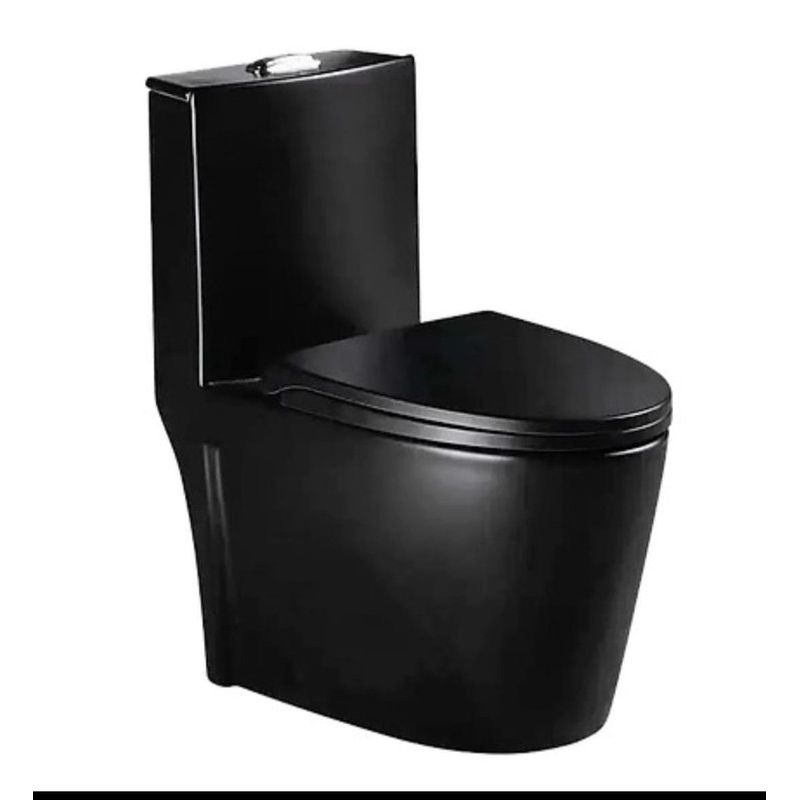 GENERICO - INODORO ONE PIECE NEGRO MINIMALISTA
