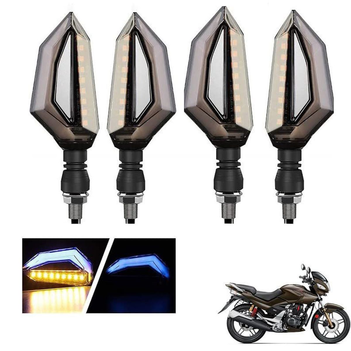 GENERICO - LUCES DIRECCIONALES PARA MOTOS LED ORIGINAL TIPO R