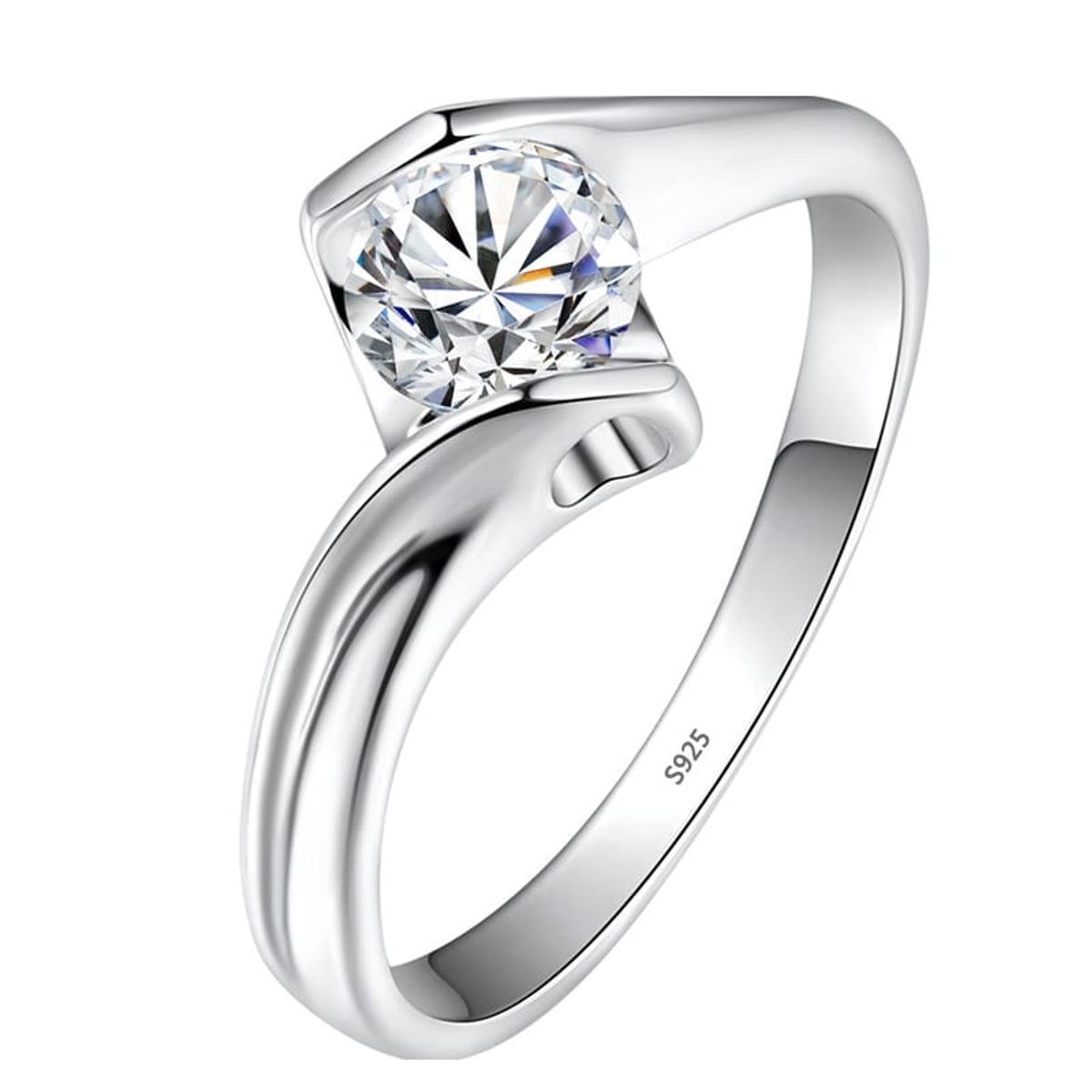 GENERICO - Anillo de Compromiso de Plata 925 Modelo 359