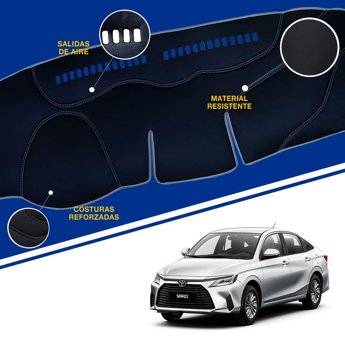 TECGO - PROTECTOR TAPETE PARA TABLERO TIPO TOYOTA YARIS 2023