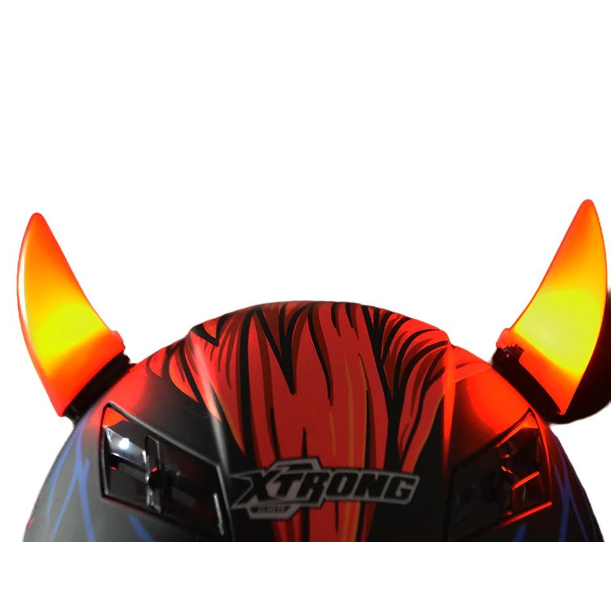 GENERICO - CACHOS DEMONIO LED - ACCESORIOS ADHESIVOS PARA CASCO