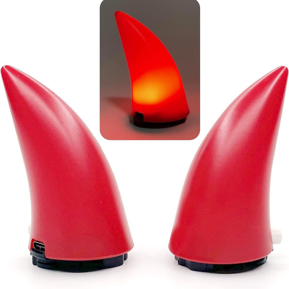 GENERICO - CACHOS DEMONIO LED - ACCESORIOS ADHESIVOS PARA CASCO