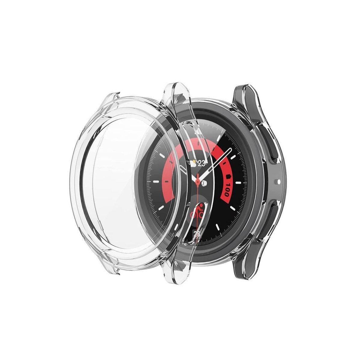 GENERICO - Case Bumper para Samsung Galaxy Watch 5 Pro Transparente