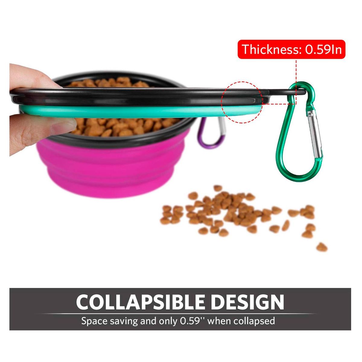 GENERICO - Plato Plegable para Perros - 340 grs