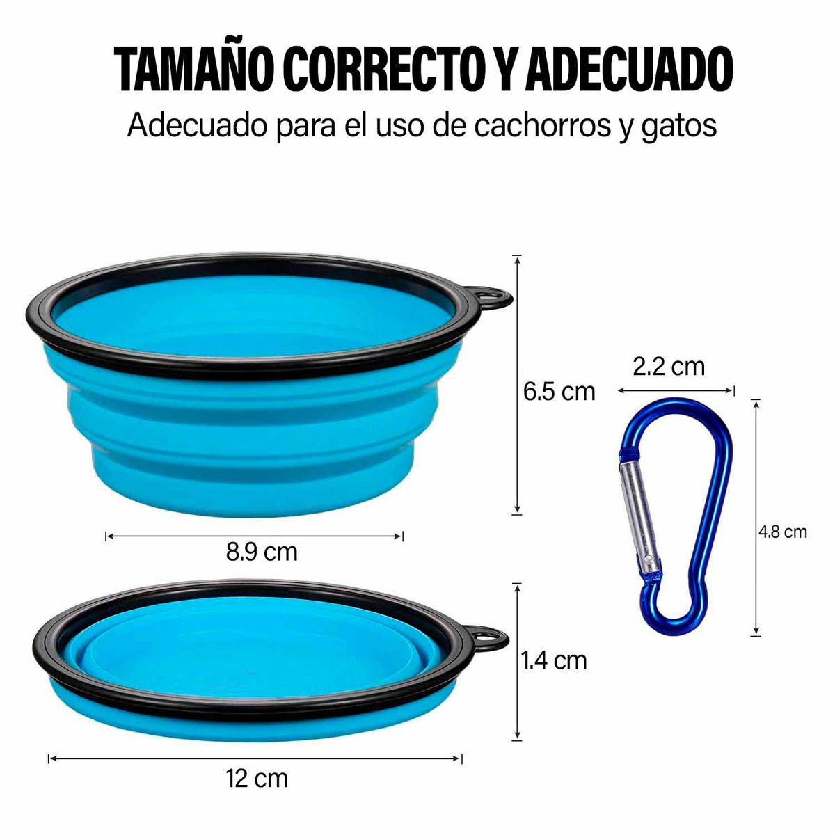 GENERICO - Plato Plegable para Perros - 340 grs