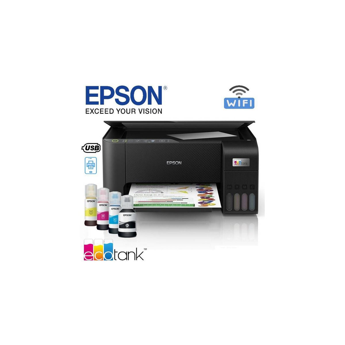 EPSON - IMPRESORA MULTIFUNCIONAL EPSON ECOTANK L3250