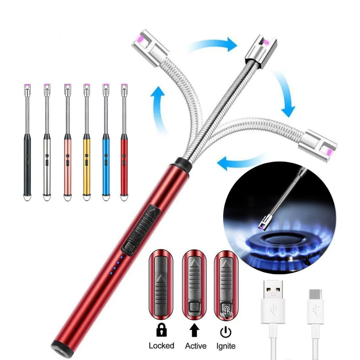 GENERICO - Encendedor Eléctrico Flexible Diseño Recargable