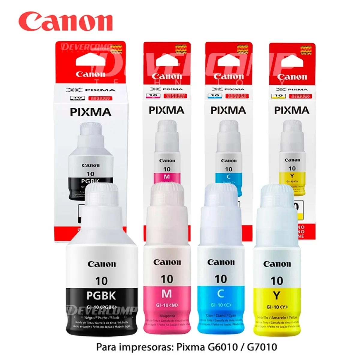 CANON - Pack de tinta Canon GI-10 Original Serie G6010  G7010