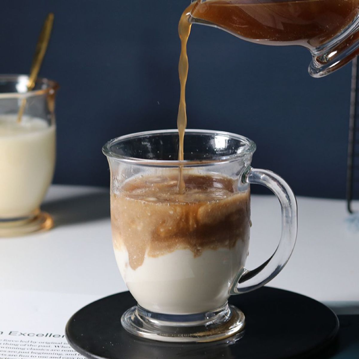 INSPIRA - Juego de 6 Tazas de Vidrio para Café 440 ml