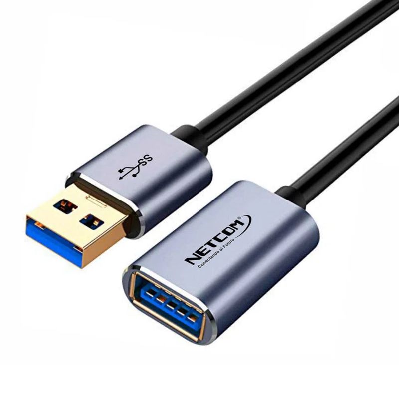 GENERICO - CABLE EXTENSION USB 3.0 DE 10 METROS MACHO A HEMBRA NETCOM PE-CA0096