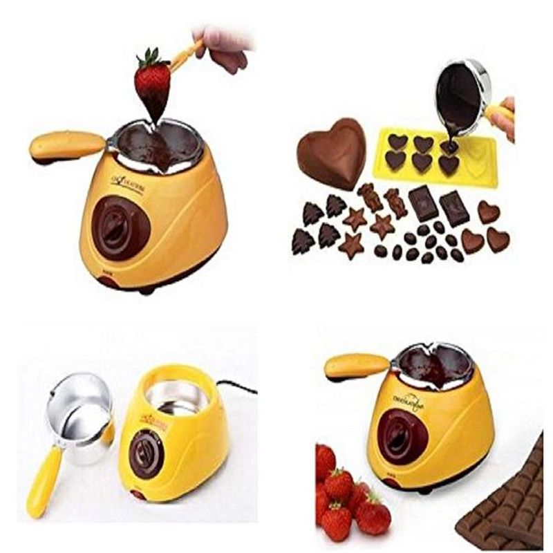 GENERICO - Chocolatiere Olla eléctrica  color Amarillo para derretir chocolate