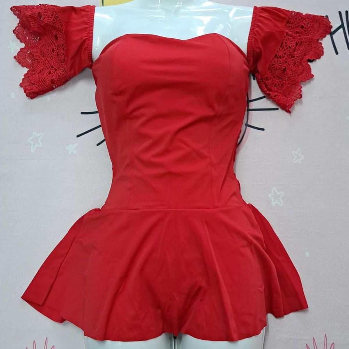 GENERICO - Body Rojo Faja Reductora EXTERIOR EN LYCRA  RESORTADO  SM DeAlcoba