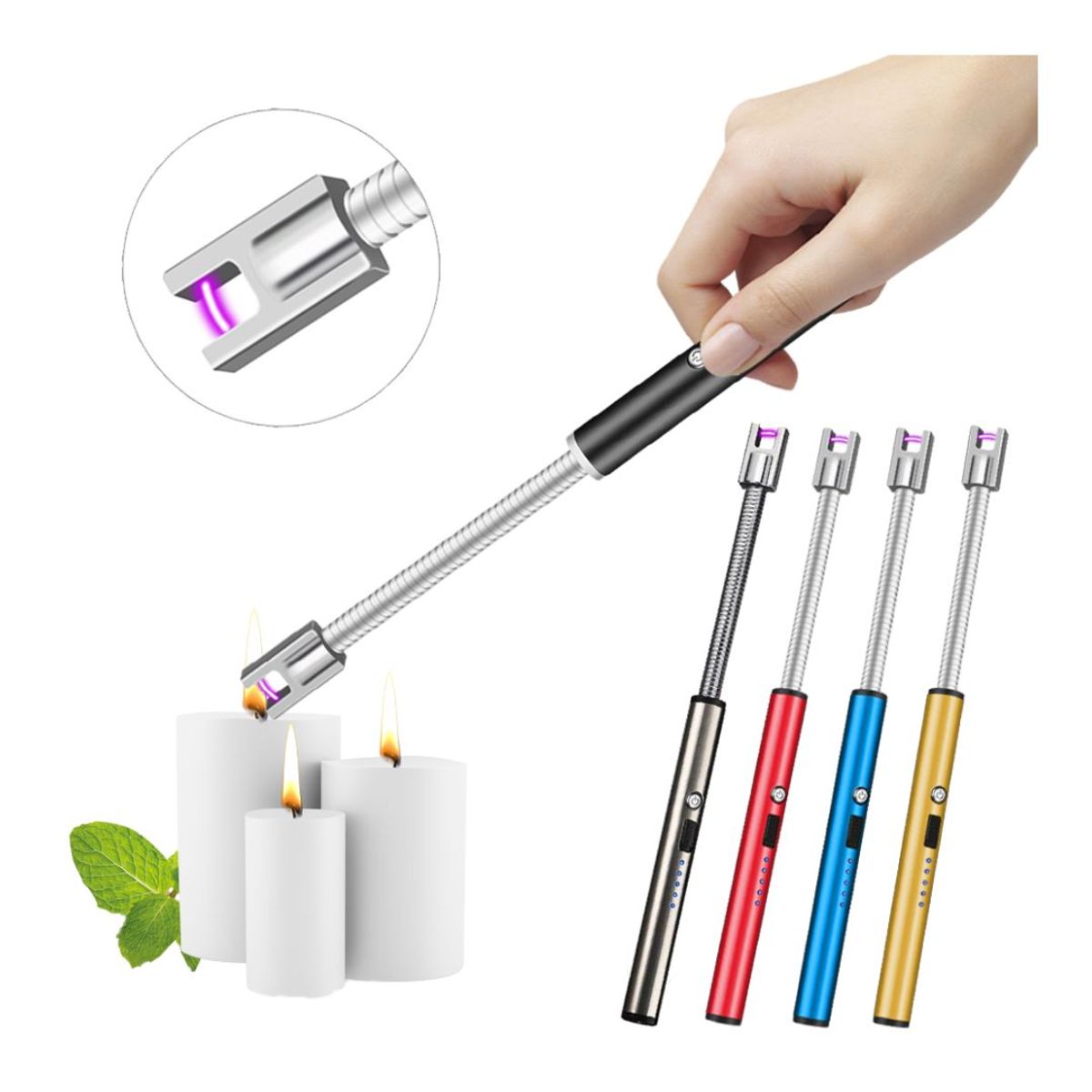 GENERICO - Encendedor Eléctrico Recargable Flexible 360°