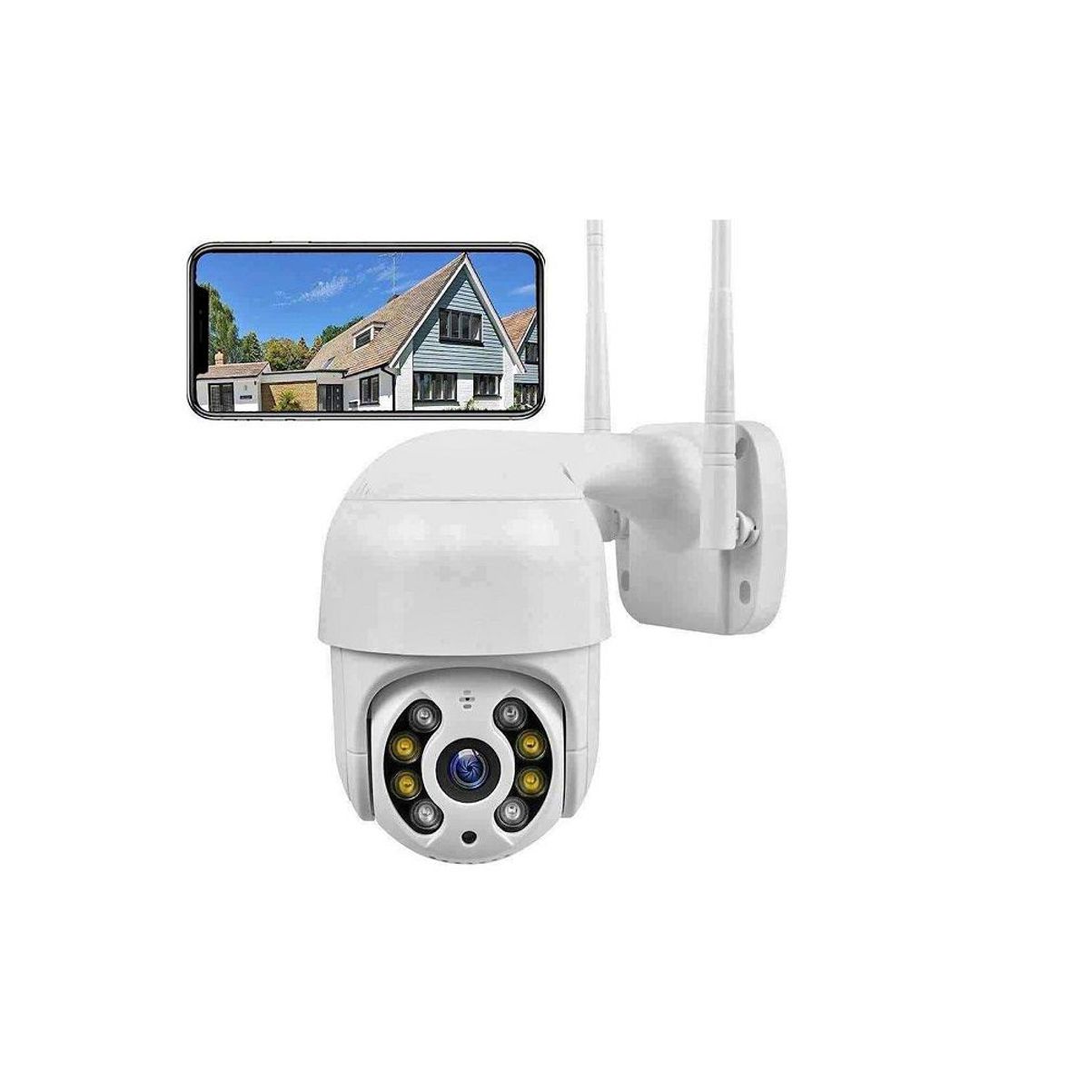 GENERICO - Cámara Seguridad Ip66 Vigilancia Wifi   Exterior Audio A8