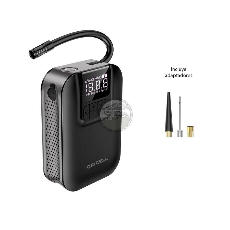 GENERICO - Compresor Aire Portatil Daycell 50PSI Inflador Llanta auto moto