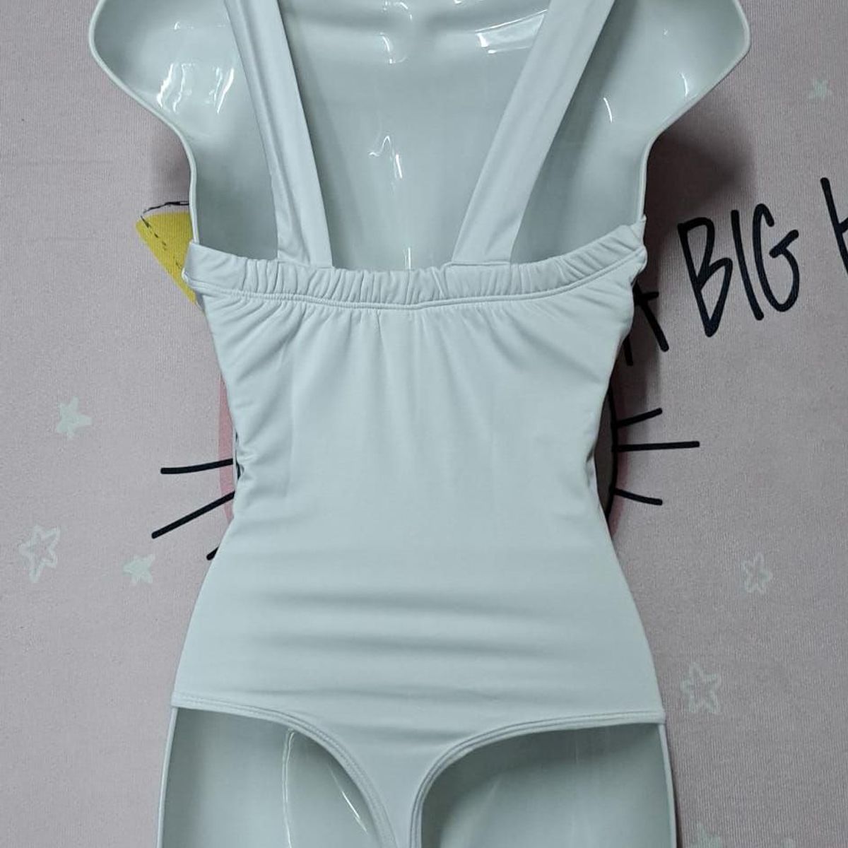 GENERICO - BODY BLANCO FAJA REDUCTOR EXTERIOR EN LYCRA  TACHAS TALLA SM DeAlcoba