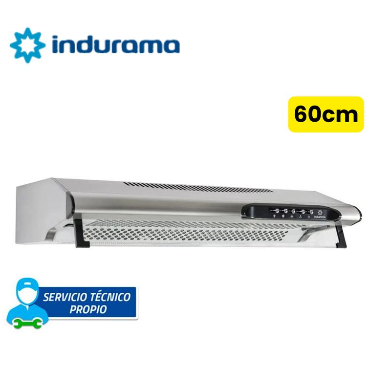INDURAMA - CAMPANA INDURAMA EXTRACTORA CEI-602CRP 3 VELOCIDADES SILVER