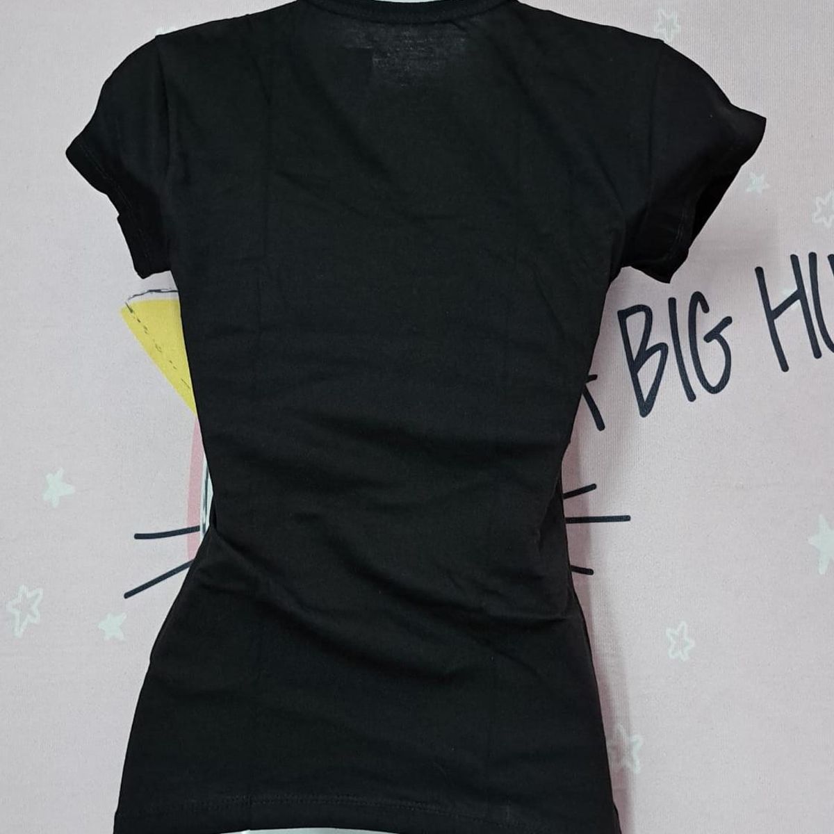 GENERICO - POLO NEGRO  ESTAMPADO EMOTICON SOCIAL   TALLA SM DeAlcoba..