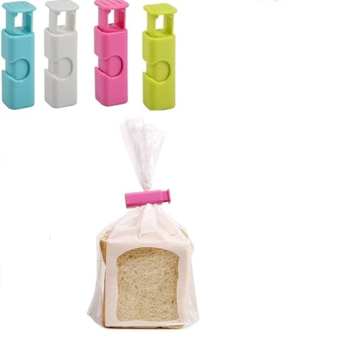 GENERICO - Clips sellador de bolsas con Resorte Abrazadera Portatilers  X4