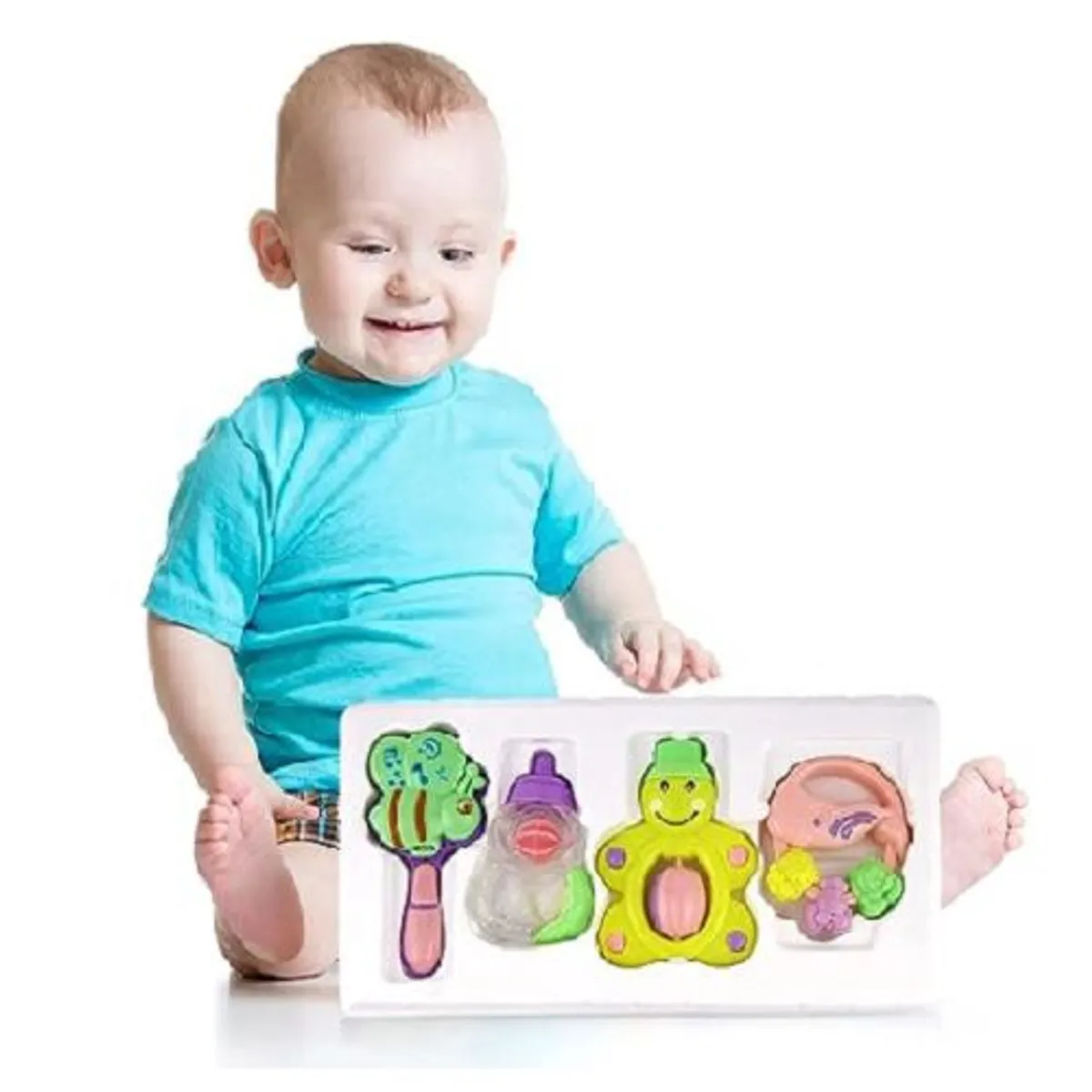 GENERICO - SET DE 4 SONAJAS PARA BEBES