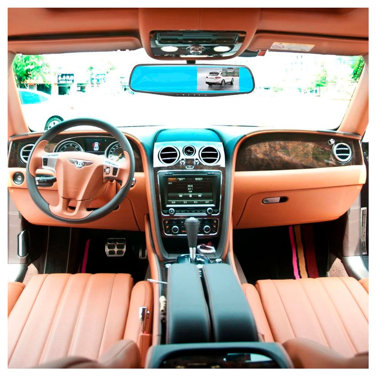 SEISA - Espejo Retrovisor Con Camara Delantes y Trasero Con Vision Nocturna MY-7356