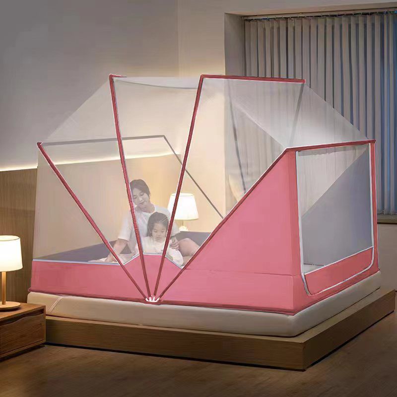 CASATEX - MOSQUITERA PORTÁTIL PLEGABLE Para Cama de 2Plz Rosado fucsia