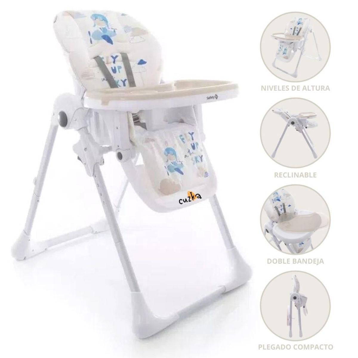 Safety 1St - Silla De Comer Graduable Para Bebés «FEED» Blue