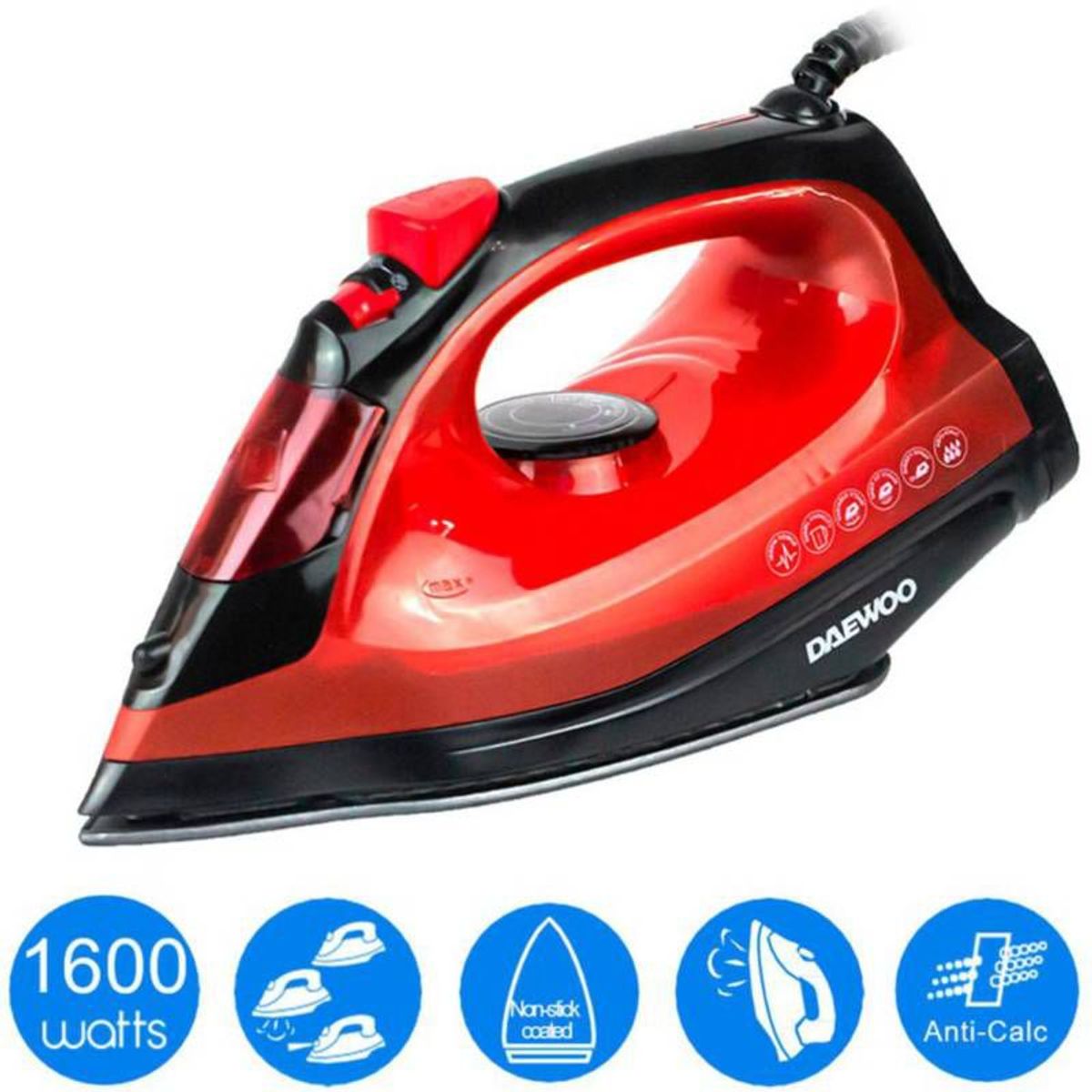 DAEWOO - Plancha roja seco vapor spray daewoo dsi-9252 1600w