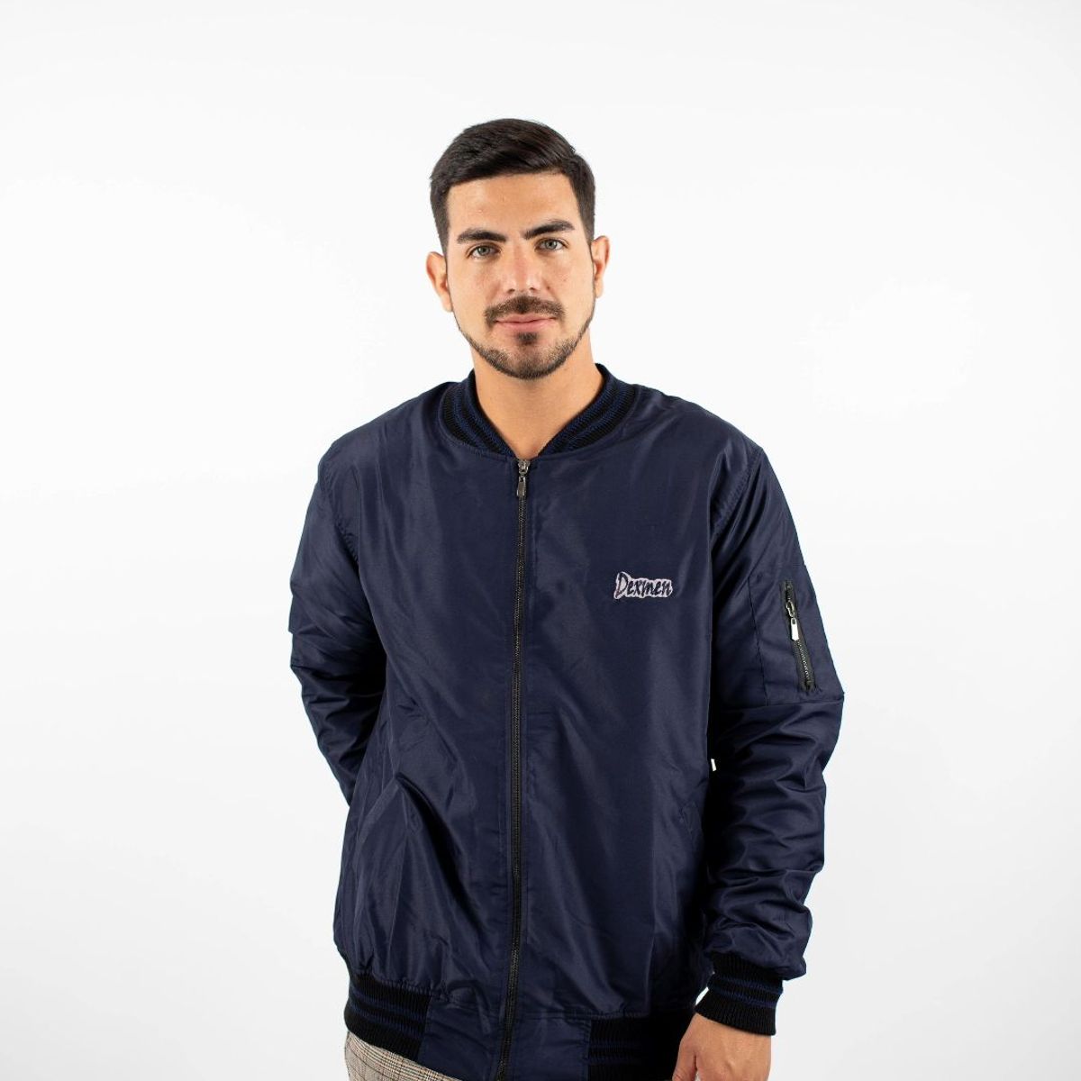 DM DEXMEN - Casaca Dexmen Franja Peluche Azul