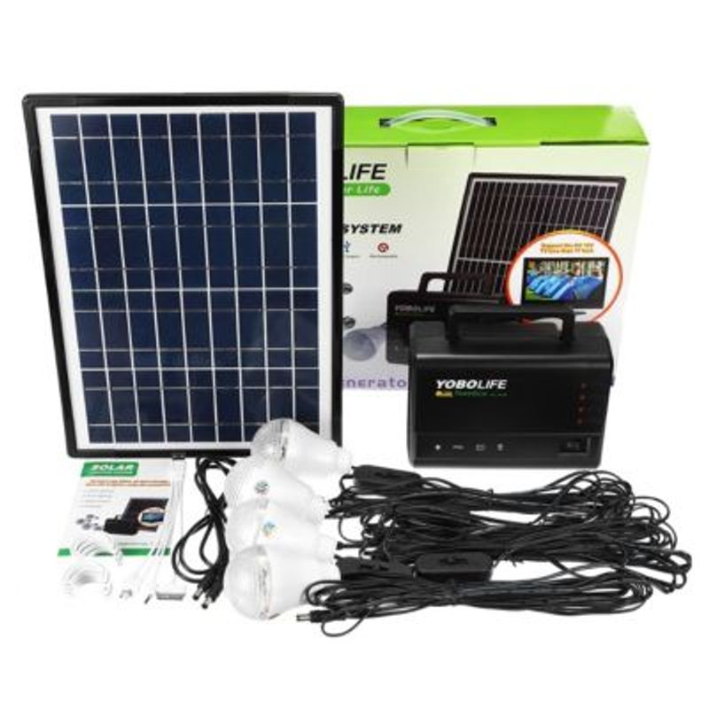 PUREPOWER - Panel Solar Generador De Almacenamiento De Energía LED USB Cargador