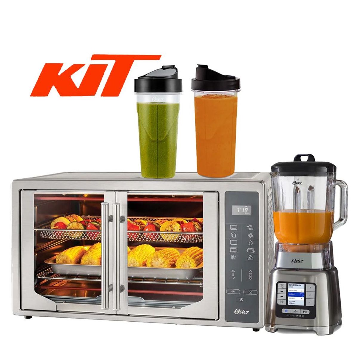 OSTER - Kit Licuadora Oster Activesens BLSTTDGNB mas Horno Digital TSSTTVFDDAF