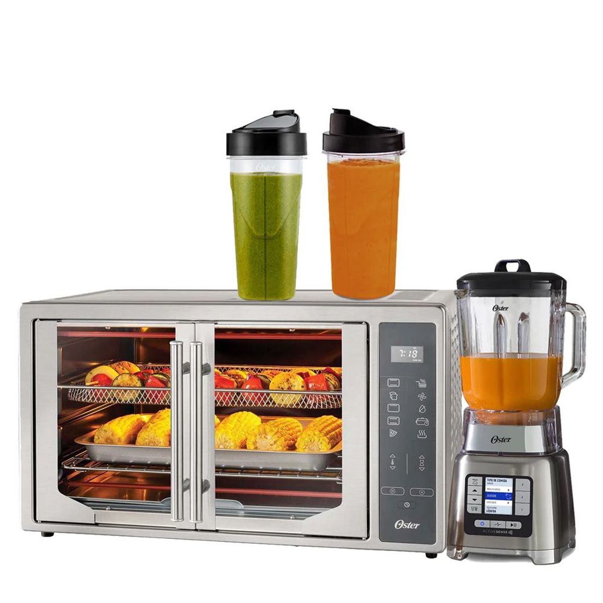 OSTER - Kit Licuadora Oster Activesens BLSTTDGNB mas Horno Digital TSSTTVFDDAF