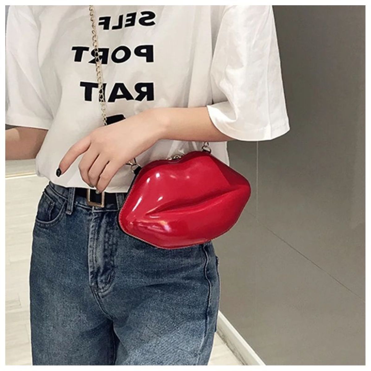 GENERICO - Cartera Labios Rojos