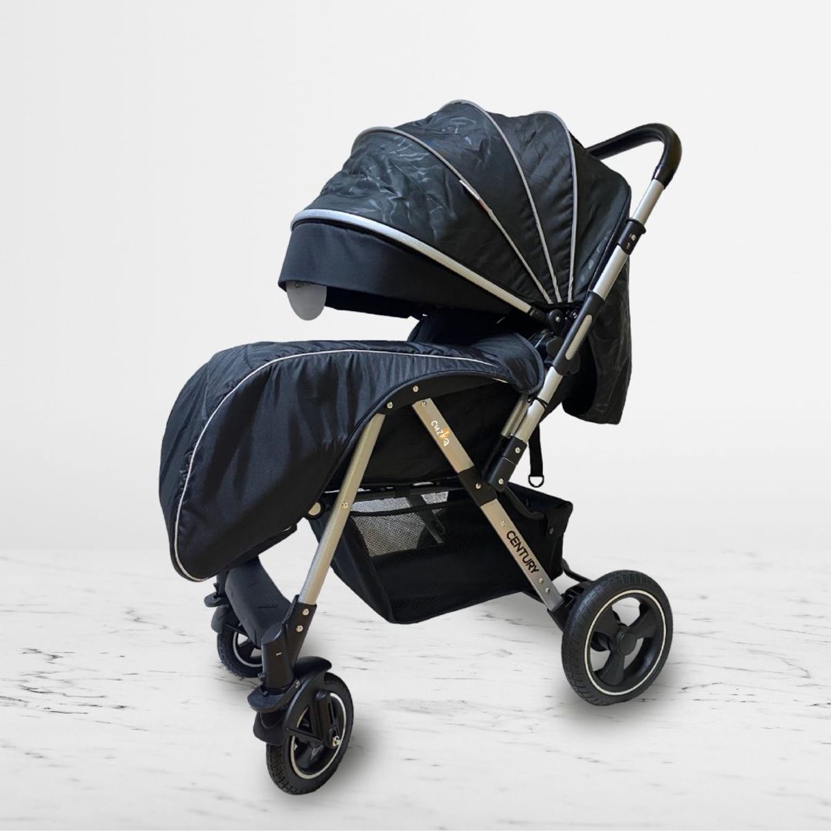 BABY HAPPY - Coche Cuna para Bebé Reversible «CENTURY» Black