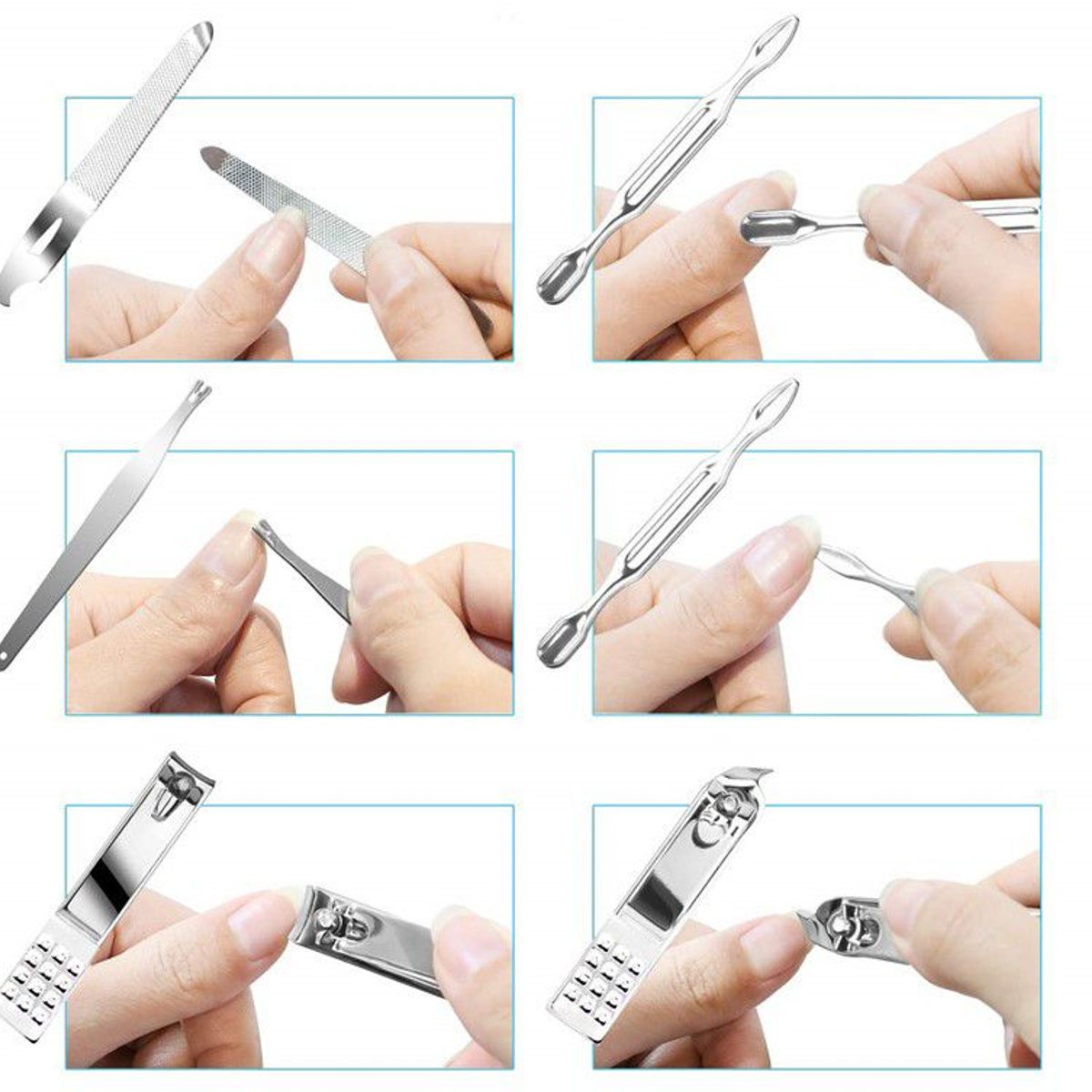 GENERICO - KIT DE MANICURA 19 PIEZAS DE FUNCION COMPLETA MUY UTIL