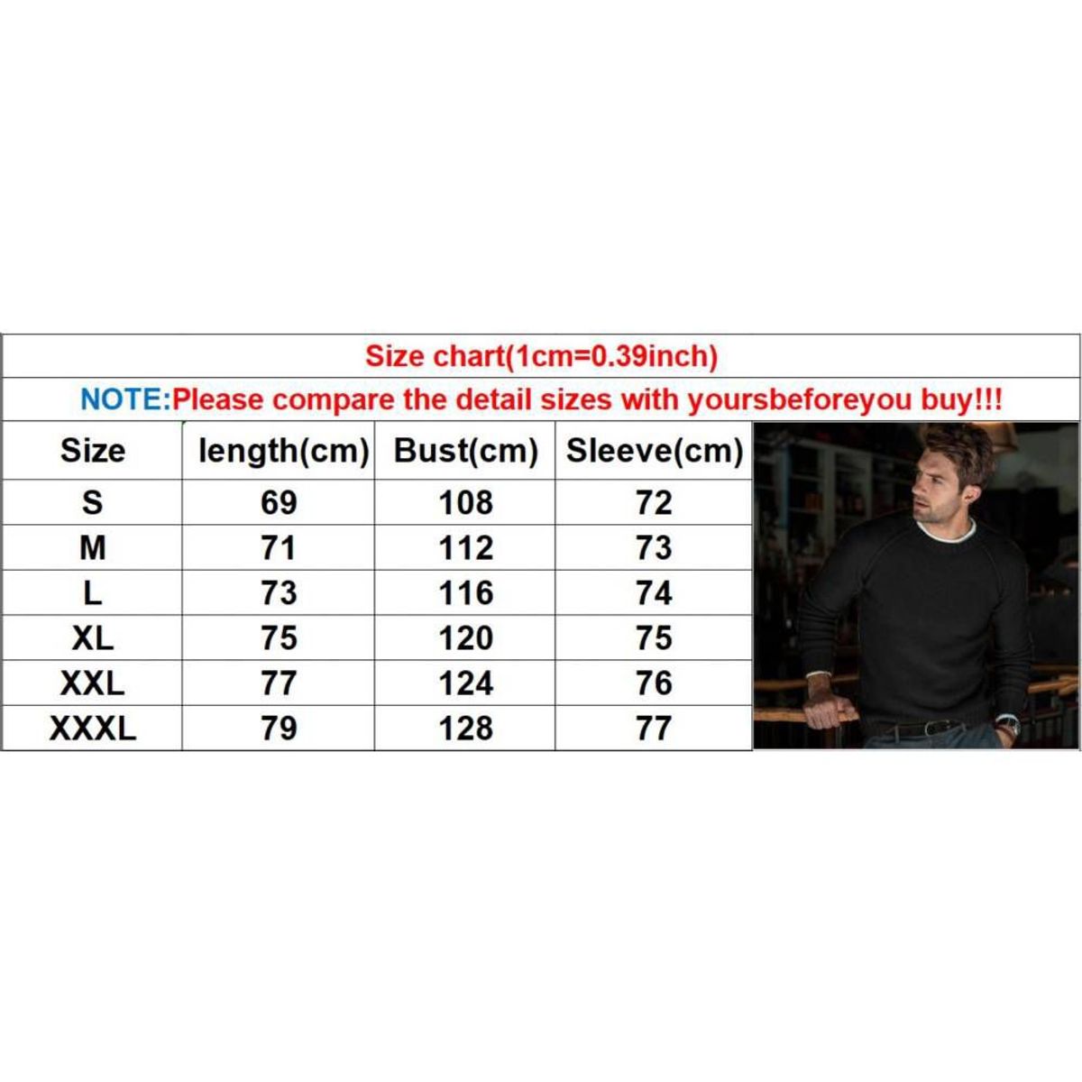 BLWOENS - Suéter casual de moda para hombres- Gris