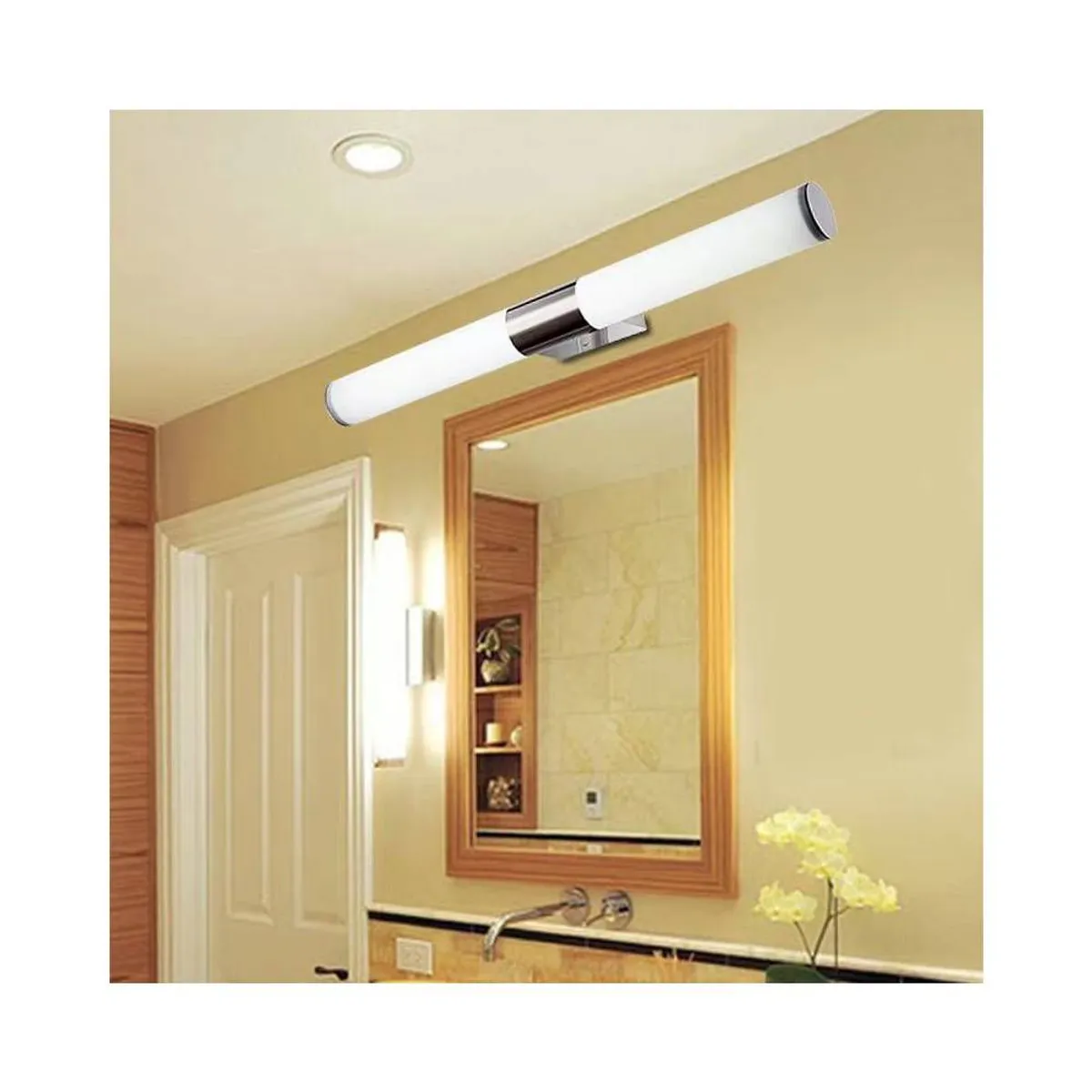 PUREPOWER - Tocador de baño moderno Luz LED Acrílico  - Luz blanco 55cm
