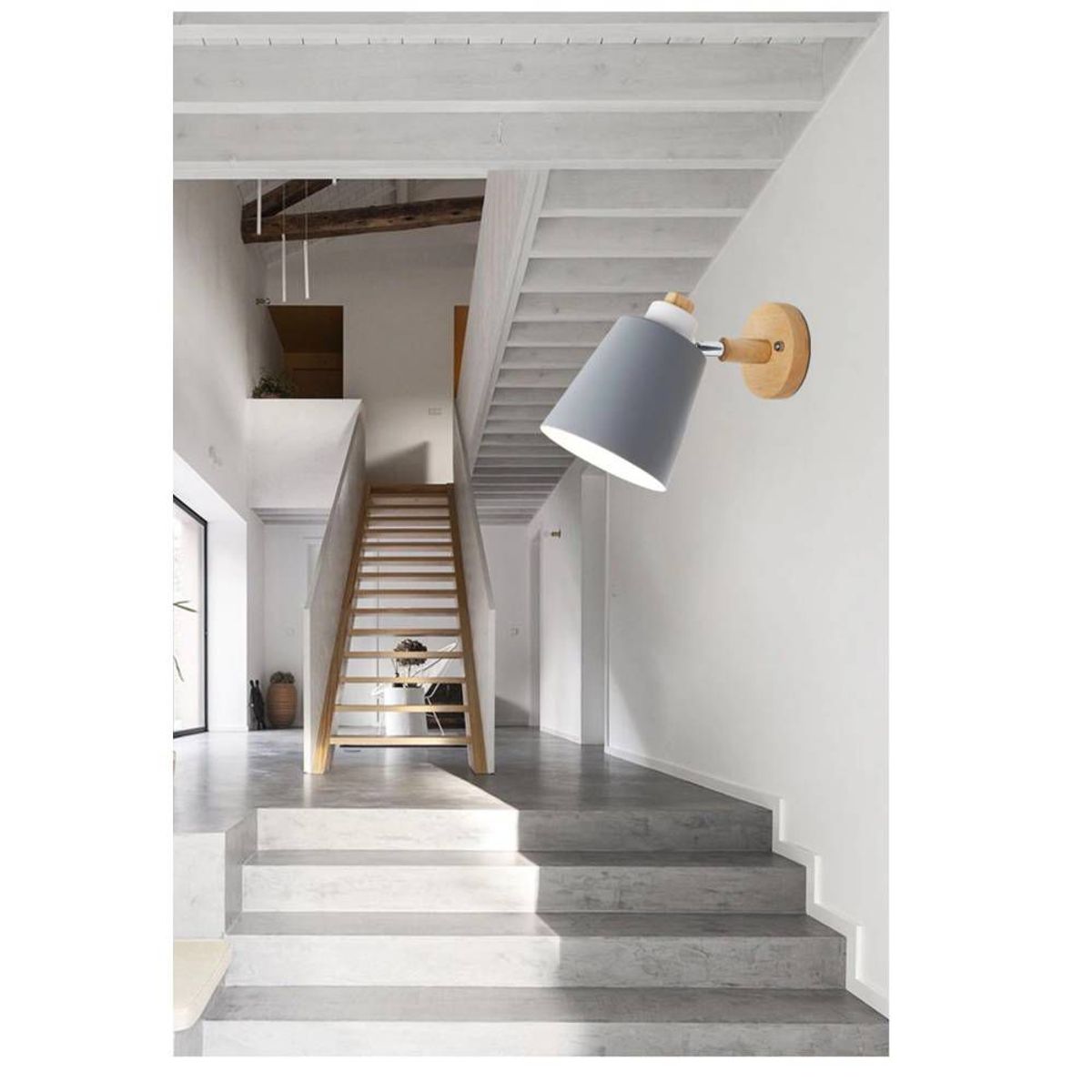 PUREPOWER - Nórdico Lámpara de pared con enchufe lámpara de pared de hierro E27