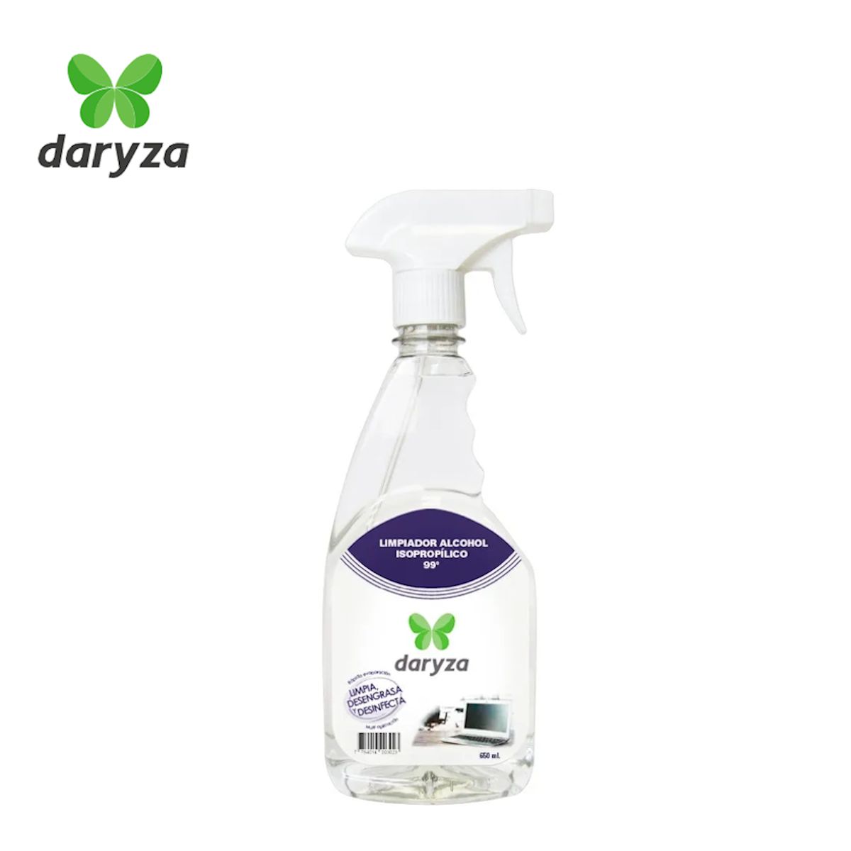 DARYZA - Alcohol isopropílico 99° 650ml DARYZA