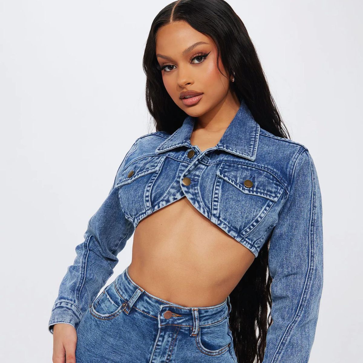 BENCUS JEANS - Casaca corta Jeans Rigido