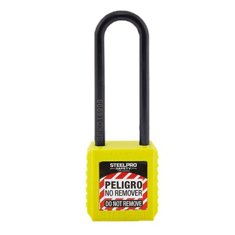 STEELPRO - CANDADO LOCK OUT X10 LONG DIELÉCTRICO STEELPRO AMARILLO