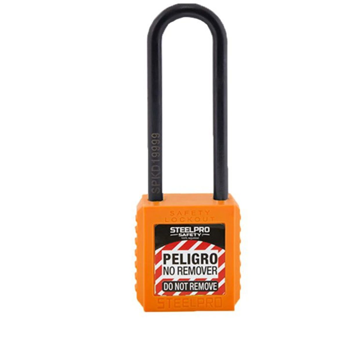 STEELPRO - CANDADO LOCK OUT X10 LONG DIELÉCTRICO STEELPRO NARANJA