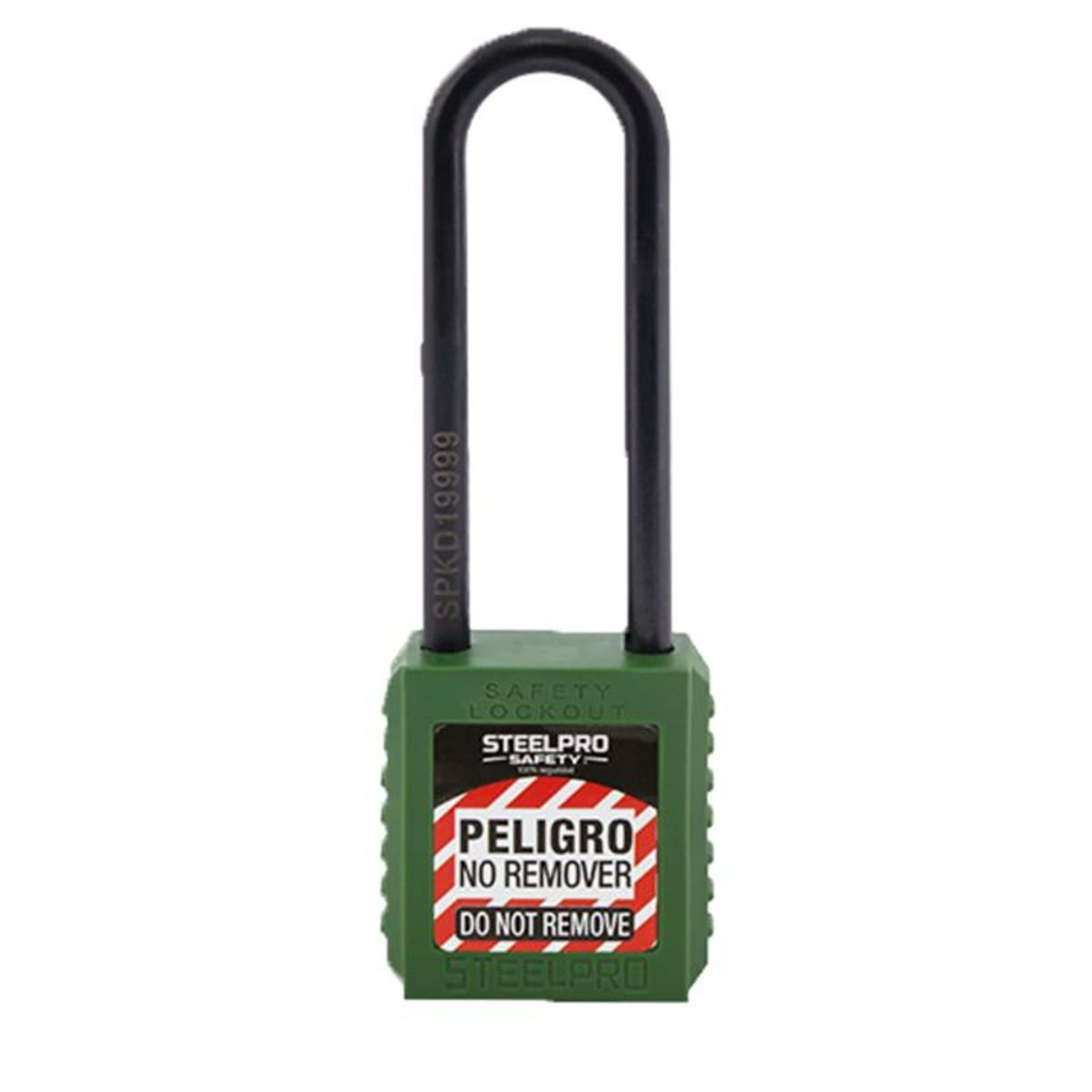 STEELPRO - CANDADO LOCK OUT X10 LONG DIELÉCTRICO STEELPRO VERDE