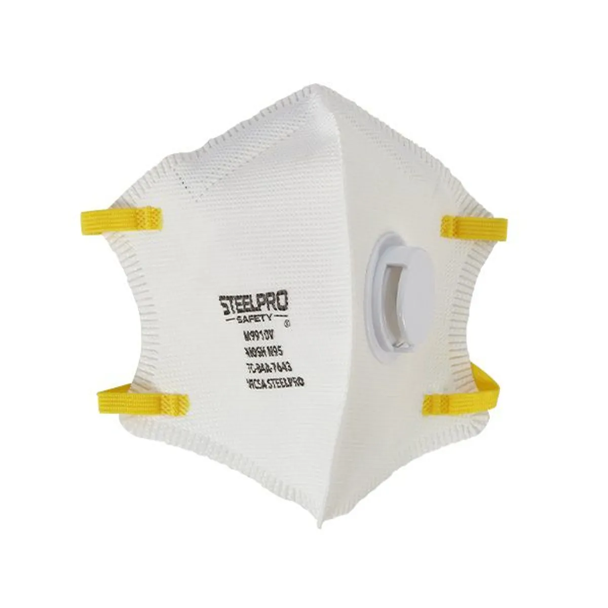 STEELPRO - RESPIRADOR DESCARTABLE N95 M9910V PLEGABLE BLANCO CVÁLVULA 15 UN