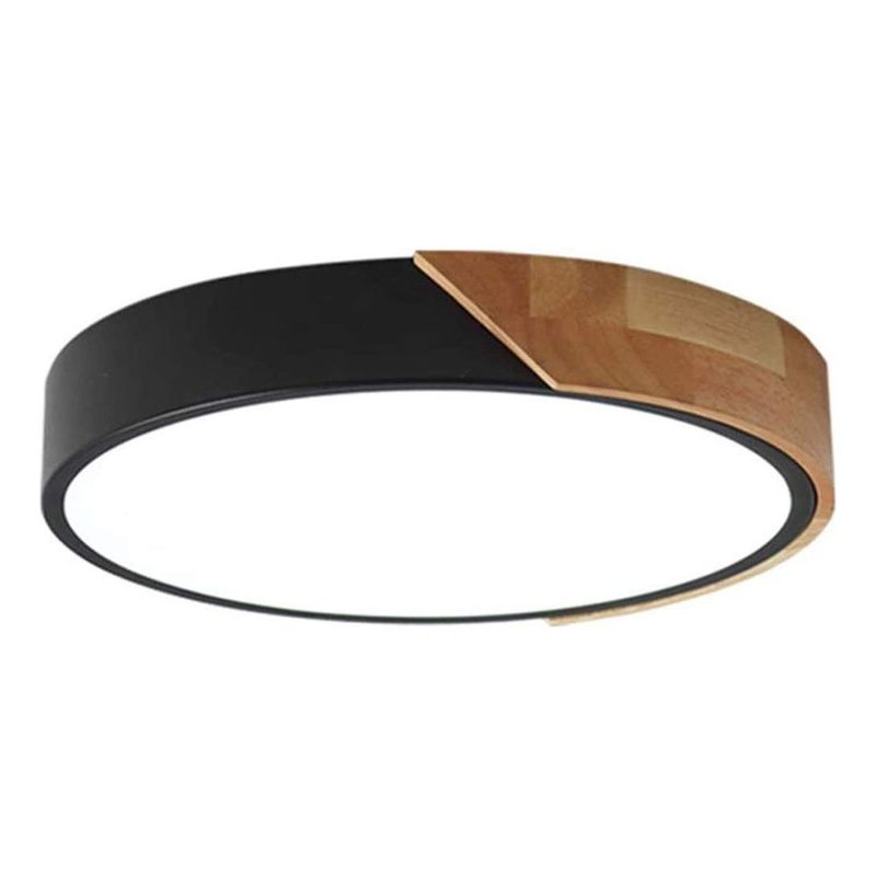 HOME NEAT - Lámpara de Techo LED Moderna Ø30cm 3 Colores para Habitacion Negro