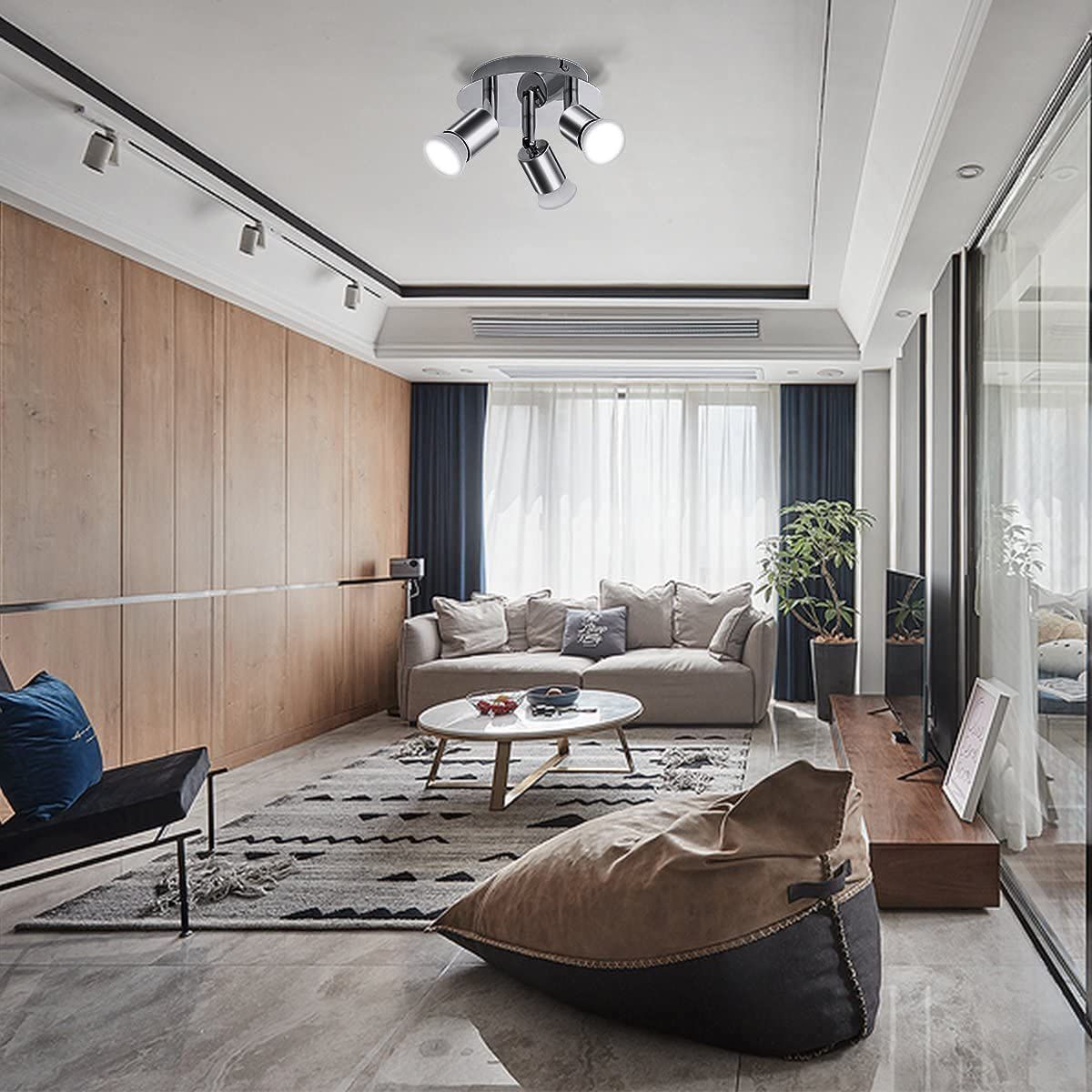 HOME NEAT - Lámpara de Techo LED Plafón con Focos GU10 3 Luces