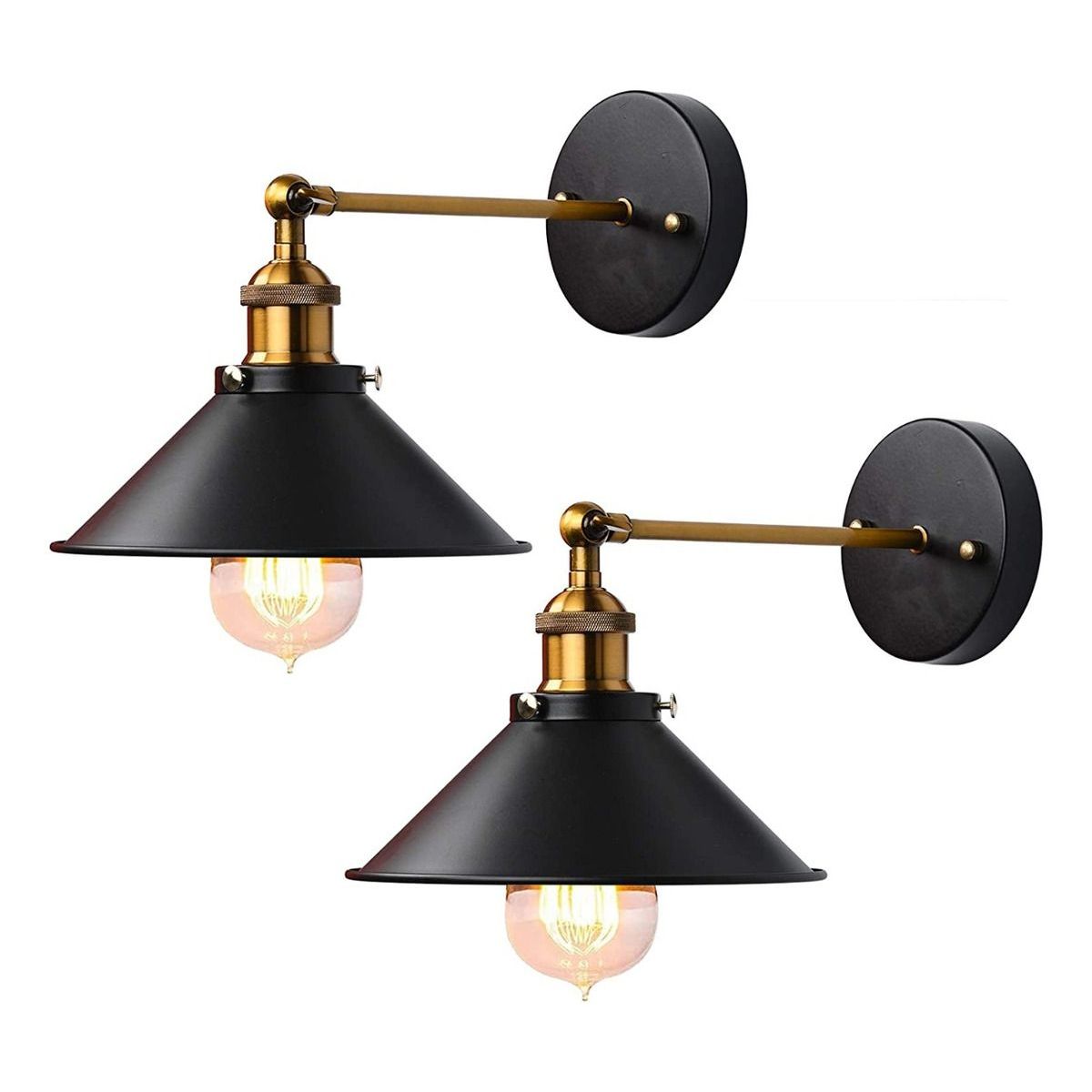 HOME NEAT - 2 Unidades Apliques de Pared Industrial Lámparas de Pared E27