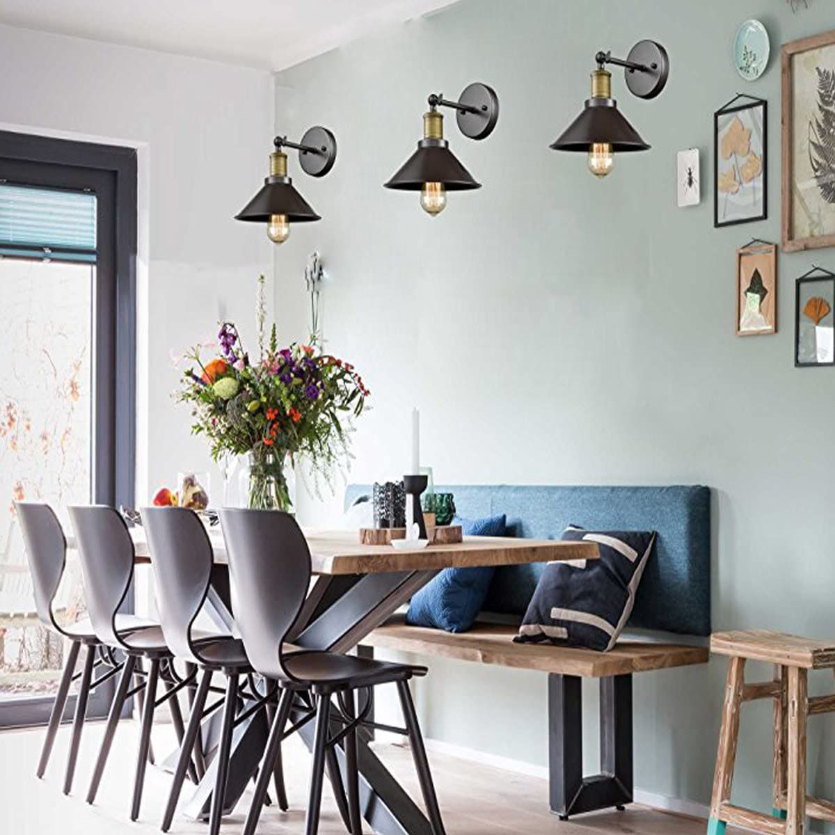 HOME NEAT - 2 Unidades Apliques de Pared Industrial Lámparas de Pared E27