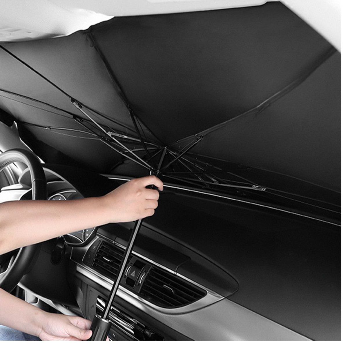 GENERICO - Tapasol Plegable Auto Tipo Sombrilla Fácil De Usar Y Guardar